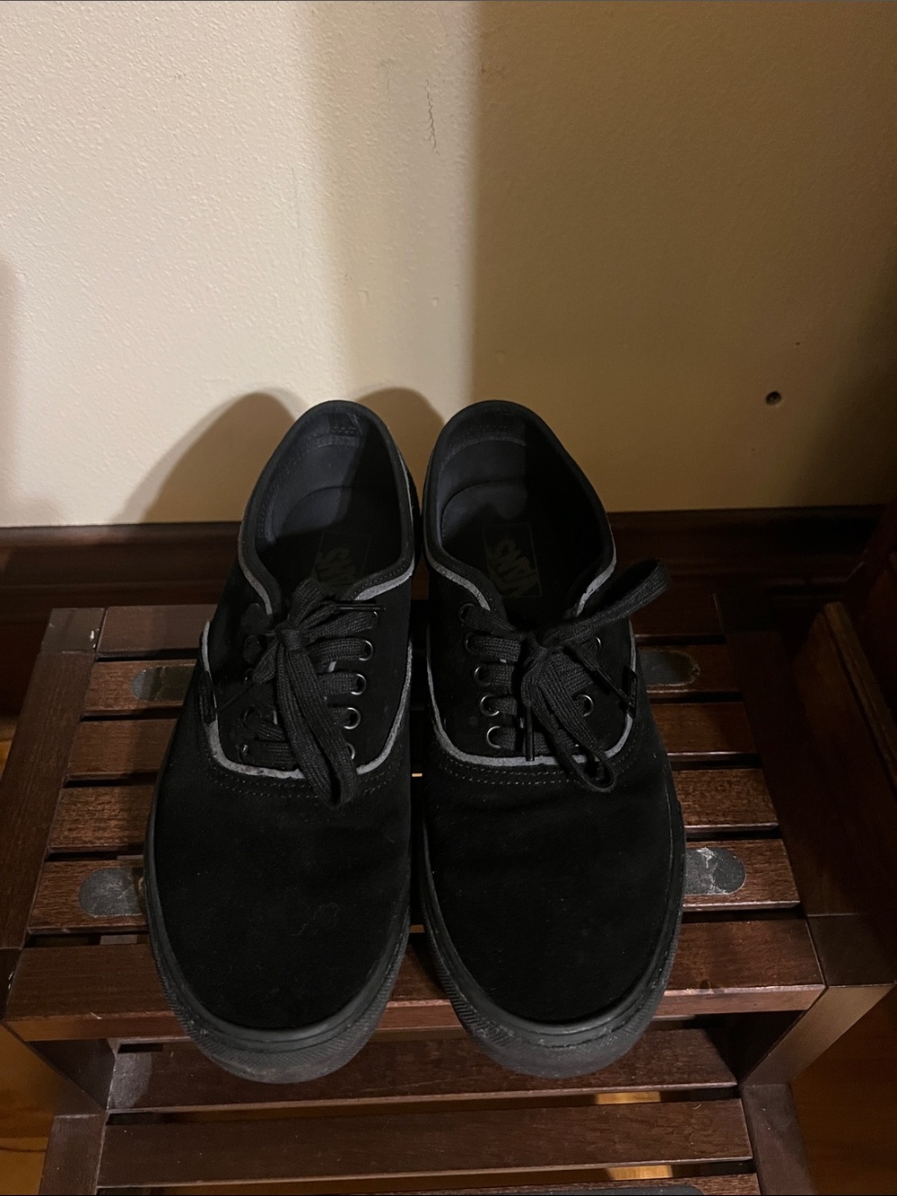 Vans Black Suede Low-Top Lace-Up Sneakers